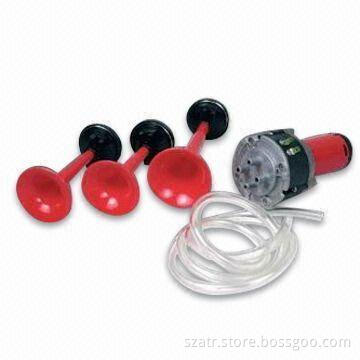 Three Music Electric Pump Gas Horn with 115±5dB Noise Level and Rated Voltage of 12/24V